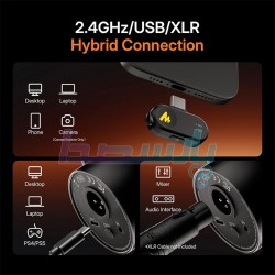 میکروفون استودیویی|میکروفون USB وایرلس MAONO PD200WT|17,100,000 تومان