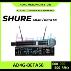 میکروفن بیسیم دستی و یقه|میکروفون شور SHURE AD4G/BETA 58A (هایکپی)|28,800,000 تومان