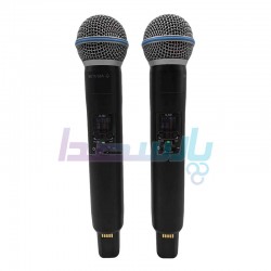 میکروفن بیسیم دستی و یقه|میکروفون بیسیم 2 کانال طرح شور SHURE SLXD2/2xBETA58|17,500,000 تومان