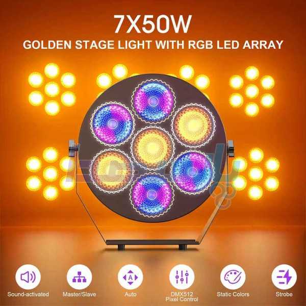 نور استیج|افکت زنبوری گرد 7 کاسه GOLDEN 7x50W|31,800,000 تومان نور استیج|افکت زنبوری گرد 7 کاسه GOLDEN 7x50W|31,800,000 تومان