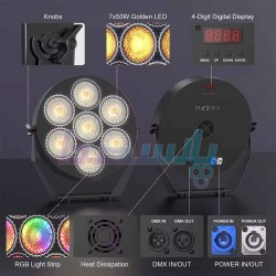 نور استیج|افکت زنبوری گرد 7 کاسه GOLDEN 7x50W|31,800,000 تومان