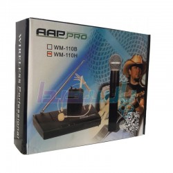 میکروفن بیسیم دستی و یقه|میکروفن بیسیم دستی AAP WM110H|7,500,000 تومان