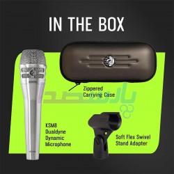 میکروفن بیسیم دستی و یقه|میکروفون شور SHURE KSM8/N Dualdyne (هایکپی)|8,600,000 تومان