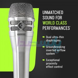 میکروفن بیسیم دستی و یقه|میکروفون شور SHURE KSM8/N Dualdyne (هایکپی)|8,600,000 تومان