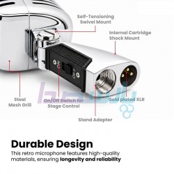 میکروفن با سیم دستی و یقه|میکروفن کلاسیک داینامیک M1000|10,700,000 تومان
