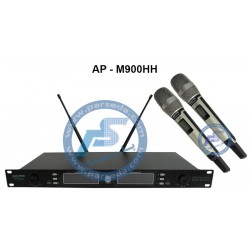 میکروفن بیسیم دستی و یقه|میکروفن بیسیم 2 کانال دستی AAP PRO M900HH|28,750,000 تومان