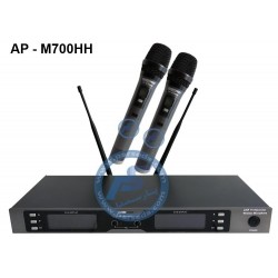 میکروفن بیسیم دستی و یقه|میکروفن بیسیم دو دستی AAP M700HH|11,500,000 تومان