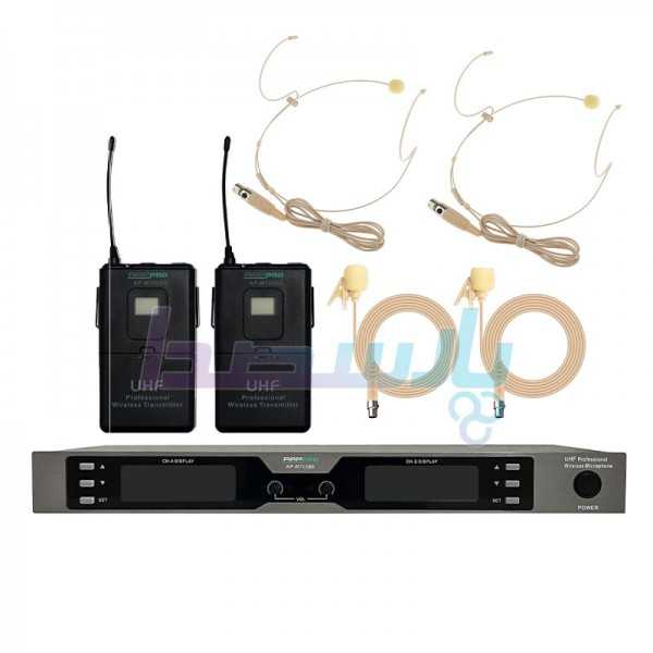 میکروفن بیسیم دستی و یقه|میکروفن بیسیم دو کانال هدمیک AAP PRO AP-M700 2HEADMIC|25,600,000 تومان