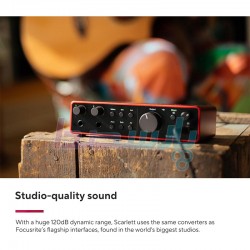 پکیج استودیویی و کارت صدا|پکیج استودیویی Focusrite Scarlett 2i2 Studio G4| تماس بگیرید