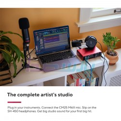 پکیج استودیویی و کارت صدا|پکیج استودیویی Focusrite Scarlett 2i2 Studio G4| تماس بگیرید