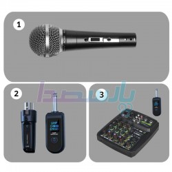 میکروفن بیسیم دستی و یقه|مبدل صوت وایرلس DYNAPRO U110|1,950,000 تومان