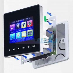 امپلی فایر دیواری|امپلیفایر دیواری 2.8 اینچ 4 کانال METALAX PA340B|11,300,000 تومان