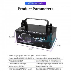 لیزر و رقص نور|لیزر خطی فول کالر ریموت دار RGB500|8,910,000 تومان