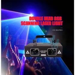 لیزر و رقص نور|لیزر خطی 2 دهنه فول کالر ریموت دار 2xRGB|12,780,000 تومان