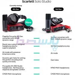 پکیج استودیویی و کارت صدا|پکیج استودیویی Focusrite Scarlett Solo Studio G4|42,300,000 تومان